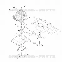 C   Capot, moteur pour Stihl HB 445.2