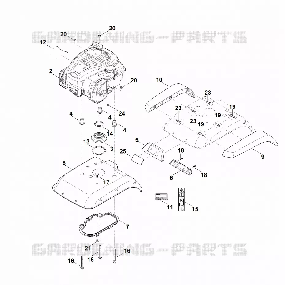 C - Capot, moteur Stihl Motobineuses Motobineuses VIKING : HB HB 445.2 R  HB 445.2 R