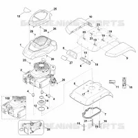 C   Capot, moteur pour Stihl HB 585.1