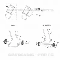 B   Support de roue pour Stihl GE 105