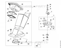 D   Entonnoir, jeu de couteaux pour Stihl GE 120