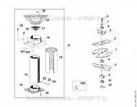 D   Entonnoir, jeu de couteaux pour Stihl GE 215