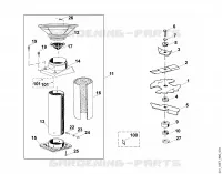 D   Entonnoir, jeu de couteaux pour Stihl GE 220