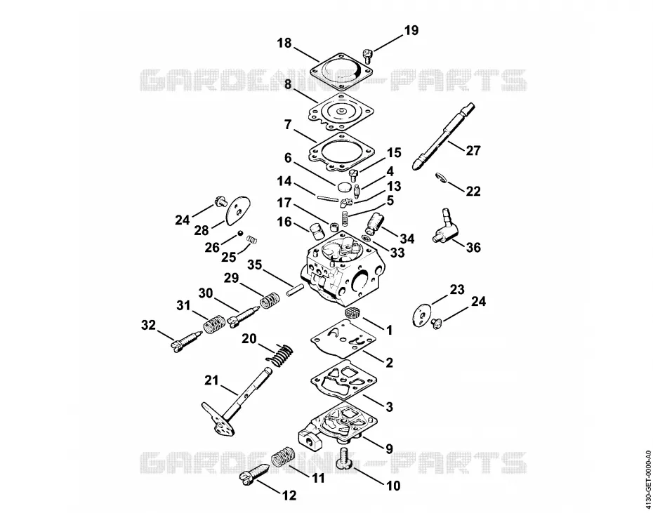 Carburateur WT-160 Stihl Coupe-bordures et Débroussailleuses Coupe-bordures et Débroussailleuses Débroussailleuses thermiques légères FS 36 R  FS 36 R