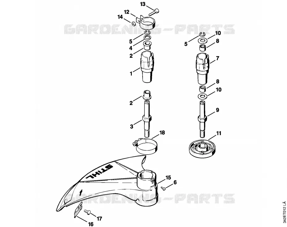 Carter de logement FS 36, FS 40 Stihl Coupe-bordures et Débroussailleuses Coupe-bordures et Débroussailleuses Débroussailleuses thermiques légères FS 36 R  FS 36 R