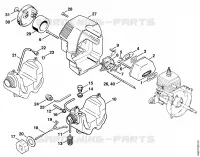 Silencieux, Capot pour Stihl FS 40 - 4130