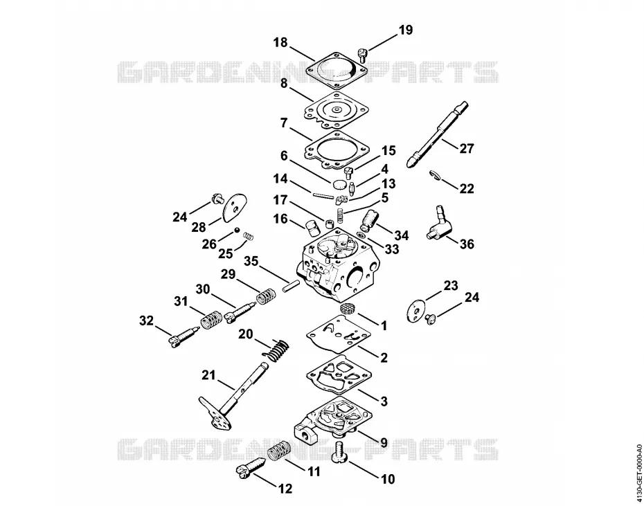 Carburateur WT-160 Stihl Coupe-bordures et Débroussailleuses Coupe-bordures et Débroussailleuses Débroussailleuses thermiques légères FS 44 R  FS 44 R