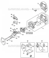 Filtre à air, Bride intermédiaire pour Stihl FS 45