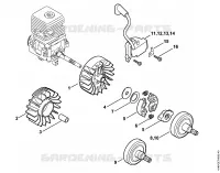 Dispositif d'allumage, Embrayage pour Stihl FS 38 2-MIX