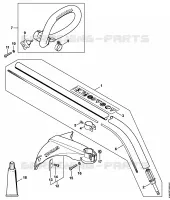 FS 40: Tube complet, Poignée en arc pour Stihl FS 40 - 4144
