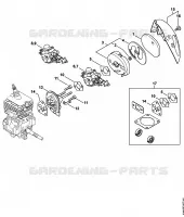 Filtre à air, Bride intermédiaire pour Stihl FS 40 - 4144