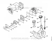 Filtre à air, Réservoir d'essence pour Stihl FS 56 (4125)