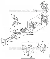 Filtre à air, Bride intermédiaire pour Stihl FS 55 T