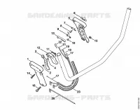 Poignée à deux mains (27.2001) pour Stihl FS 55 T