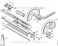 Tube complet FS 55, Poignée circulaire pour Stihl FS 55