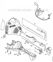Carter moteur (Poignée circulaire) pour Stihl FS 55 R