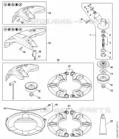 Réducteur, Capot protecteur pour Stihl FS 55 2-MIX