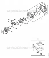 Filtre à air, Bride intermédiaire 2 MIX pour Stihl FS 55 R 2-MIX
