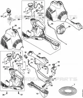 Carter moteur (Poignée circulaire) pour Stihl FS 56 RC-E