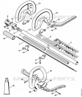 Tube complet, Poignée circulaire pour Stihl FS 56 RC-E