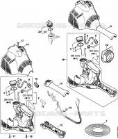 Carter moteur (Poignée tubulaire à deux mains) pour Stihl FS 56 C-E