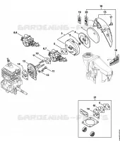 Filtre à air, Bride intermédiaire pour Stihl FS 56 C-E