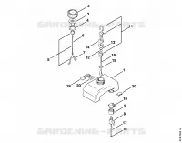Réservoir d'essence pour Stihl FS 61