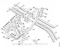 Poignée tubulaire à deux mains, Tube complet pour Stihl FS 66
