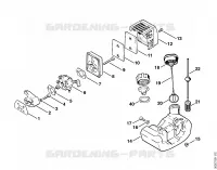 Filtre à air, Réservoir d'essence pour Stihl FS 66 R