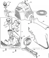 Carter moteur (Poignée tubulaire à deux mains) pour Stihl FS 70 C-E