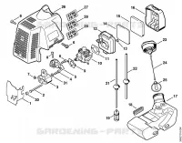 Filtre à air, Réservoir d'essence pour Stihl FS 72 R