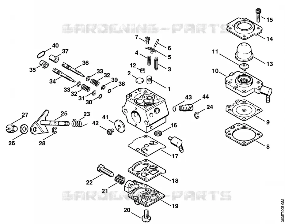 Carburateur WT-329 Stihl Coupe-bordures et Débroussailleuses Coupe-bordures et Débroussailleuses Débroussailleuses thermiques légères FS 72 R  FS 72 R