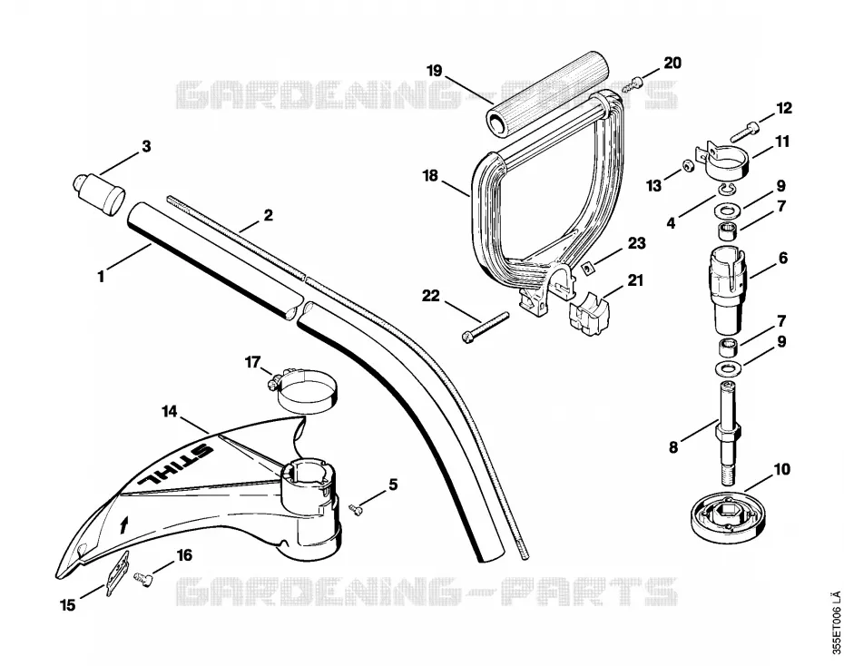 Tube complet FS 72, Poignée circulaire Stihl Coupe-bordures et Débroussailleuses Coupe-bordures et Débroussailleuses Débroussailleuses thermiques légères FS 72 R  FS 72 R
