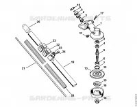 FS 74: Réducteur, Tube complet pour Stihl FS 74