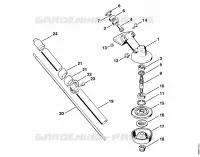 FS 76: Réducteur, Tube complet pour Stihl FS 76