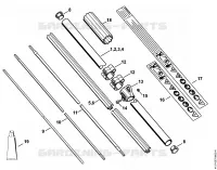 Tube complet FS 80, 80 R, 85, 85 R, 85 RX pour Stihl FS 80