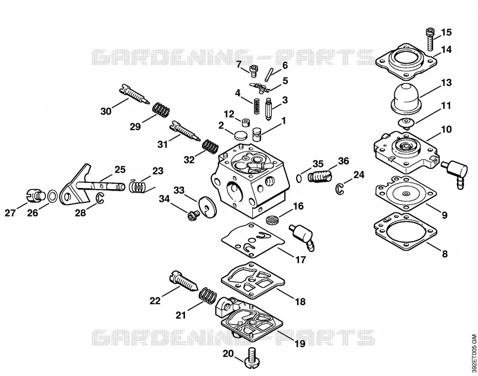 Carburateur WT-447 Stihl Coupe-bordures et Débroussailleuses Coupe-bordures et Débroussailleuses Débroussailleuses thermiques légères FS 80 R  FS 80 R