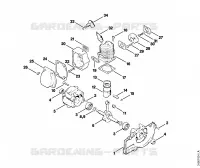 Carter, Cylindre pour Stihl FS 80 AVRE