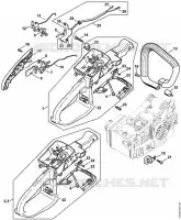 Carter de poignée MS 200 pour Stihl MS 200