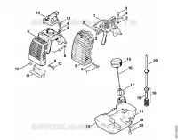 Capot, Rèservoir d'essence pour Stihl FS 86