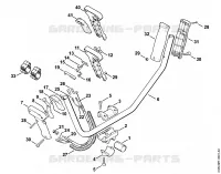 Poignée tubulaire à deux mains pour Stihl FS 86