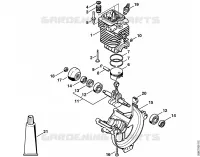 Cylindre, Carter inférieur pour Stihl FS 87 R