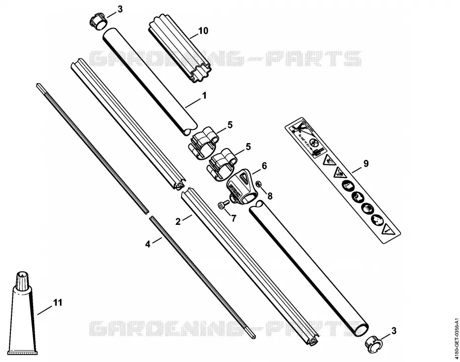 Tube complet Stihl Coupe-bordures et Débroussailleuses Coupe-bordures et Débroussailleuses Débroussailleuses thermiques légères FS 87 R  FS 87 R
