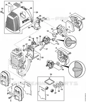 Silencieux, Filtre à air pour Stihl FS 90 - 4180