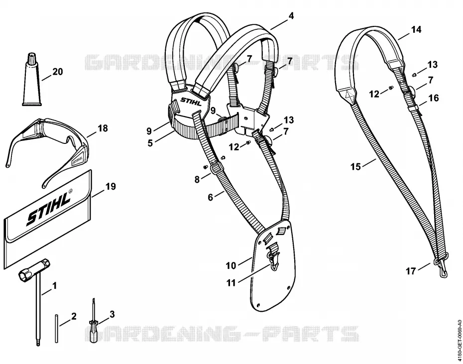 Outils, Accessoires optionnels Stihl Coupe-bordures et Débroussailleuses Coupe-bordures et Débroussailleuses Débroussailleuses thermiques légères FS 90 R - 4180  FS 90 R - 4180