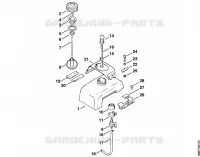 Réservoir d'essence pour Stihl FS 90 - 4117