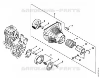 Embrayage, Carter de ventilateur pour Stihl FS 91 R