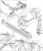Poignée de commande, Tube complet, Réducteur de Numéro de machine 516962085 pour Stihl FS 94 RC-E