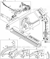 Poignée de commande, Tube complet, Réducteur jusqu'à numéro de machine 514309587 pour Stihl FS 94 RC-E