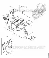 Carter de réservoir MS 200 T (32.2005) pour Stihl MS 200 T